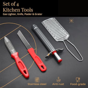 Read more about the article 4 in 1 Kitchen Combo – Lighter, Pealer, Greater & Knife